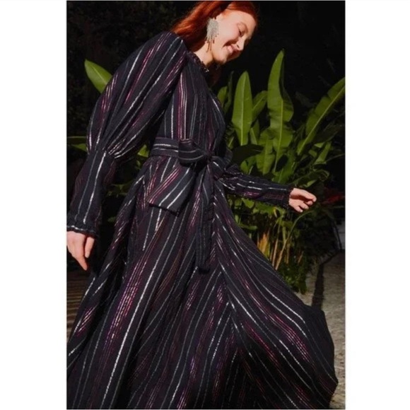 FARM Rio Striped Maxi Dress - Black and Purple - Picture 3 of 10
